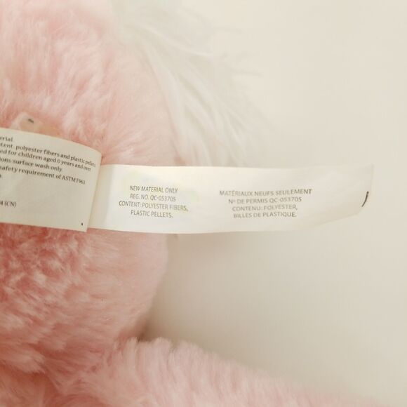 Make Believe Ideas Pink Unicorn Plush Rattle Lovey Teether Crinkle Sensory Tabs - Picture 7 of 11